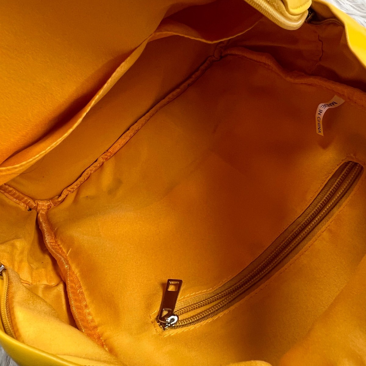 Topo Chico Faux Leather Yellow Mini Backpack Embossed Logo  display picture 1