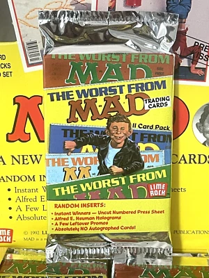 1992 LIME ROCK MAD MAGAZINE (1st Edition) PACK 11 Cards ALFRED E. NEUMANN SEALED