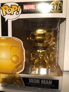 Funko Pop Marvel Studio10th Anniversary Gold Chrome Iron Man #375 889698334341 | eBay