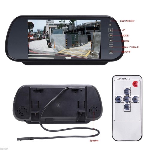 7" LCD Car Rear View Mirror Monitor 360 Degree Rotatable Car Backup Camera Kit - Picture 3 of 12