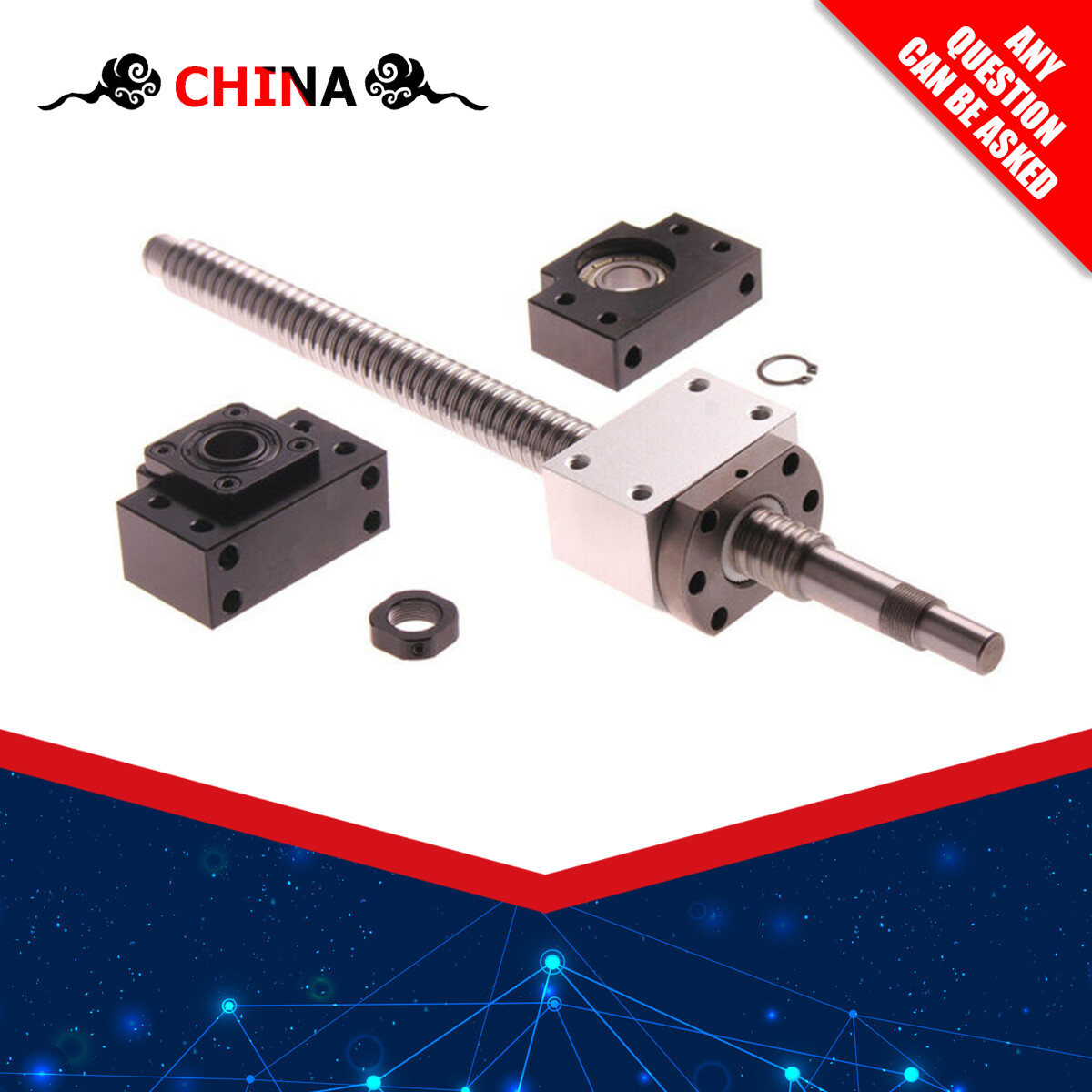 Foglia Fu Mandrino A Ricircolo Di Sfere CNC - SFU1605/1204/2005/2505 Completo Di Cuscinetto, Frizione E Alloggiamento Dado Mandrino Per Macchine CNC - Foto 6