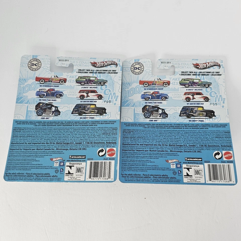 Hot Wheels DC Comics Superman And Catwoman Set of 2 Mattel - Image 2 of 2