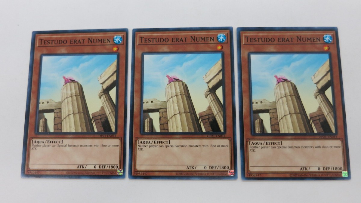 3x TESTUDO ERAT NUMEN MONSTER UNLIMITED OP21-EN014 COMMON YUGIOH