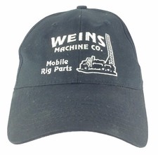 Weins Machine Co Terlton OK Mobile Oil Rig Parts Embroidered Black Snapback Hat