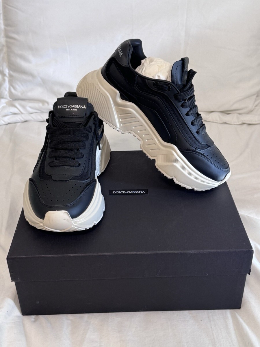 Dolce Gabbana Daymaster Low-Top Sneakers- BLACK/WHITE EU 37 US