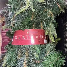 Vickerman 9' Cashmere Artificial Christmas Garland, Clear Dura-lit Incandescent