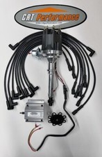 1963 Cadillac 390 V8 Small Cap Hei Distributor Black 60k Coil 8mm Hp Wires