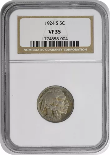 1924-S Buffalo Nickel VF35 NGC