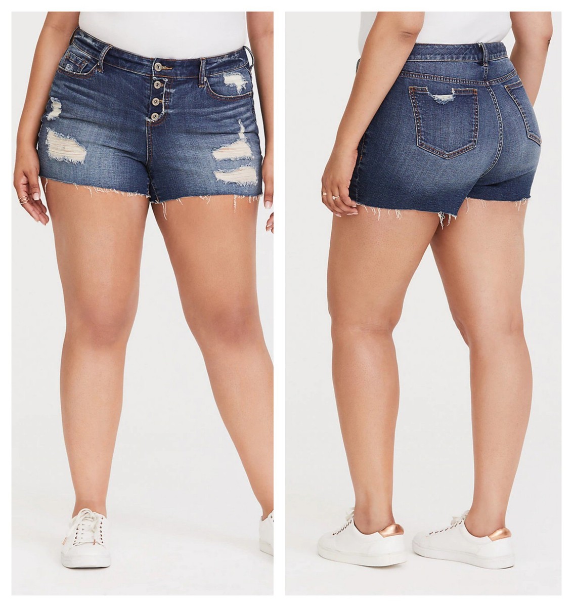 Torrid High Rise Cloverdale Distressed Frayed Short Shorts 2X 18