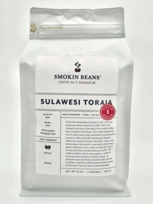 SMOKIN BEANS COFFEE 1-10lb Sulawesi Toraja * Specialty Coffee * Order Today Roasted Today Best Taste