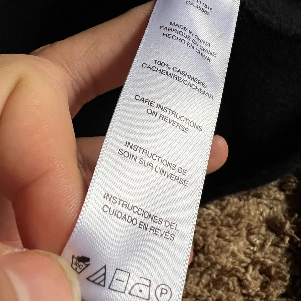 Suéter Michael Kors Cachemir Manga Larga Cuello Alto Talla M Negro Foto 3 de 4