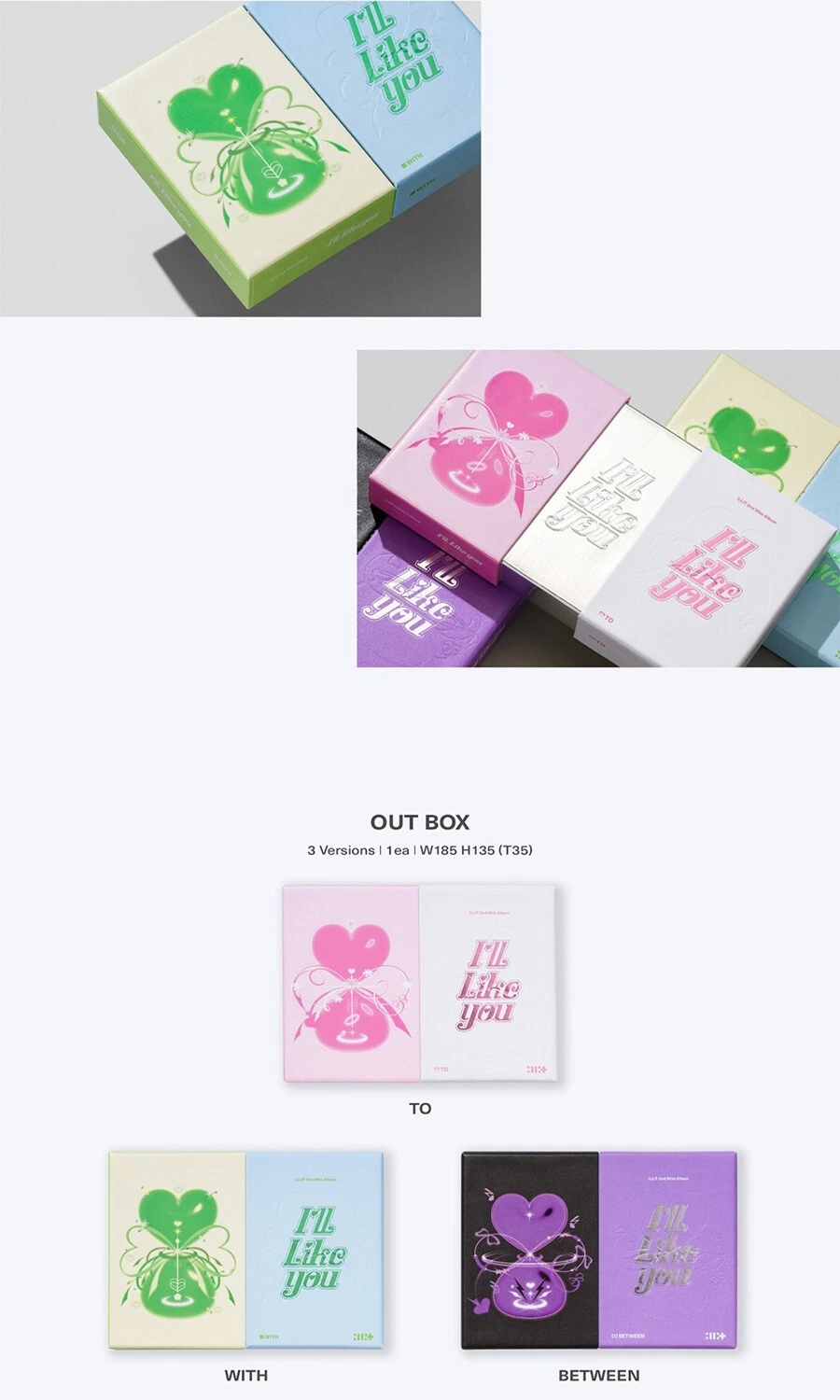 ILLIT I'LL LIKE YOU Mini Album 3 Ver SET/3CD+3 Book+6 Card+3 Photo