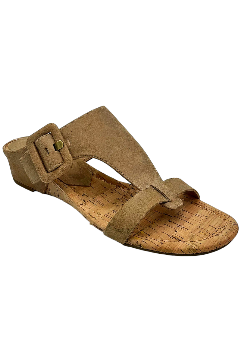 Donald Pliner Women's Ofelia Wedge Slip On Sandal Light Bronze