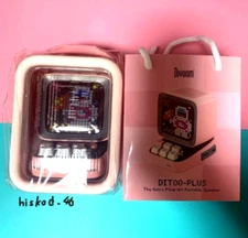 Divoom Ditoo PRO Retro Pixel art Bluetooth Portable Speaker Alarm Clock LED Pink