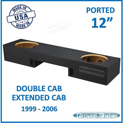 12'' Dual Ported 1999-06 Chevy Silverado Extended Cab Subwoofer Enclosure Sub Box