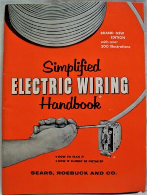 SEARS ROEBUCK & COMPANY HOME ELECTRIC WIRING HANDBOOK MANUAL 1960 VINTAGE