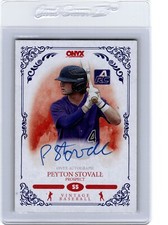 2022 Onyx Vintage AUTO Blue Ink PEYTON STOVALL Arkansas RAZORBACKS Haughton LA f