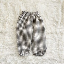 Toddler Kids Cotton Checkered Summer Pants 1-4y 