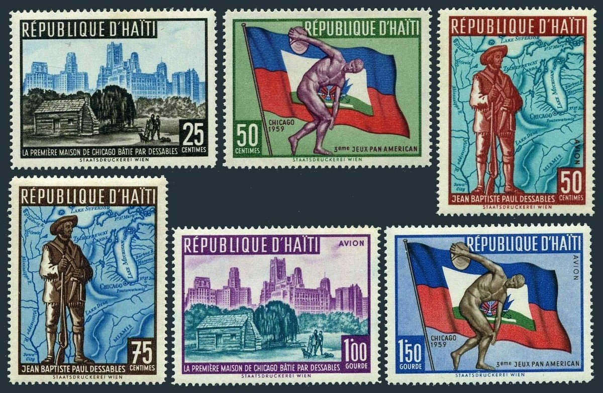 HAITI #448-450, C145-147 Mint NH Complete 1959 3rd Pan Am