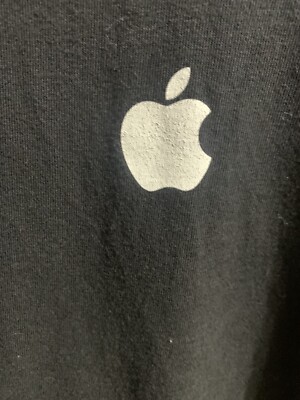 Vintage Apple T Shirt Sz Large Black/White | eBay