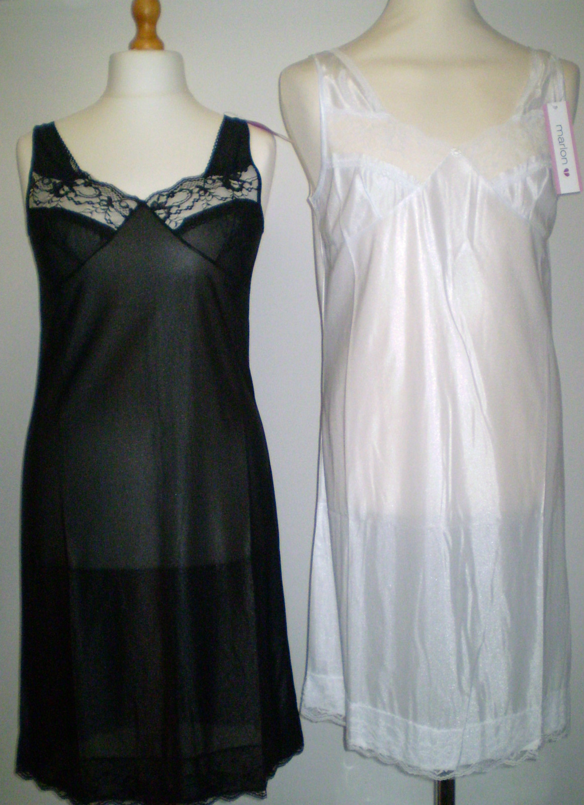 LADIES FULL SLIP PETTICOATS SIZE 1232 BLACK WHITE IVORY PINK AQUA eBay