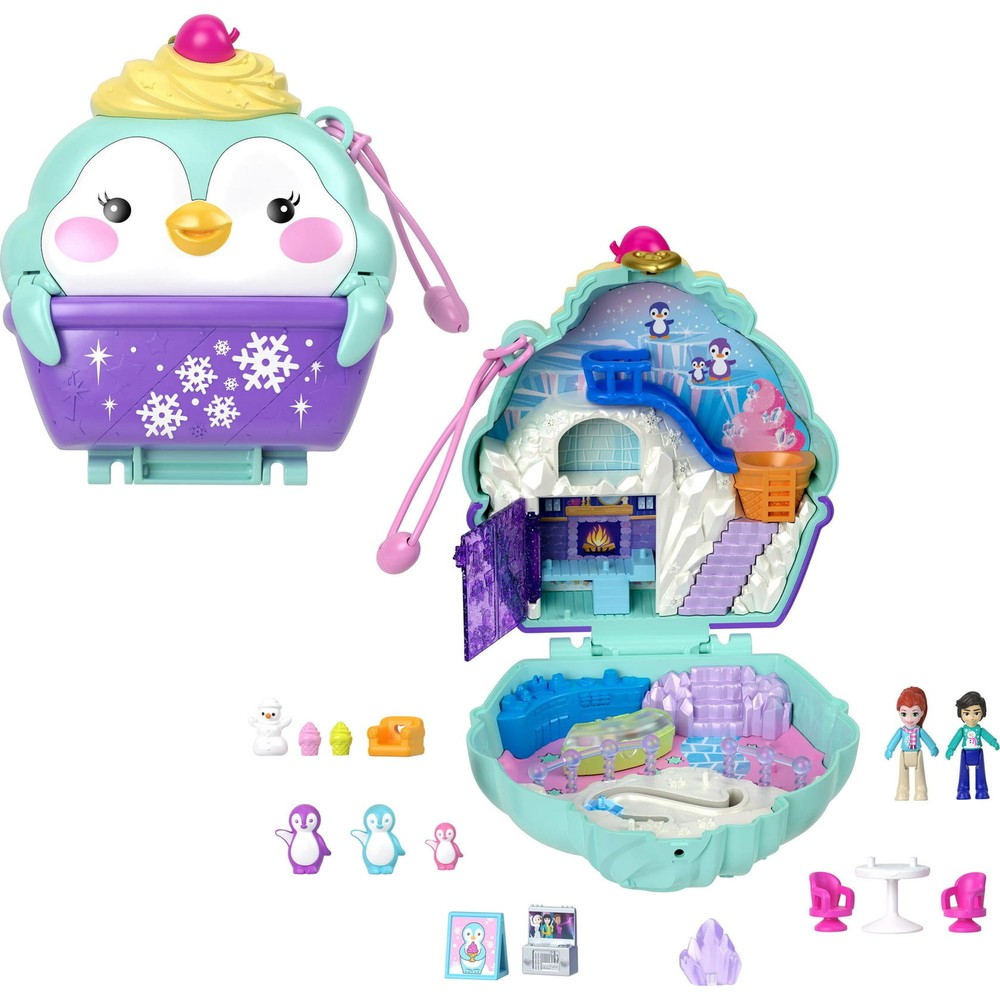 Polly Pocket Dolls & Playset Snow Sweet Penguin Compact