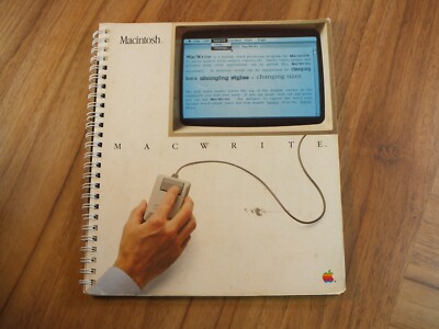 1984 Apple Macintosh MACWRITE Handbuch Bedienungsanleitung