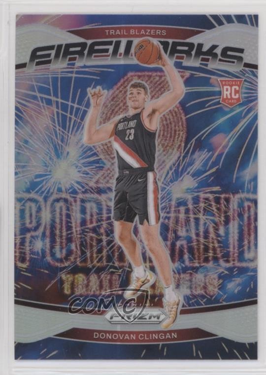 2024-25 Panini Prizm Fireworks Silver Prizm Donovan Clingan #9 11sd