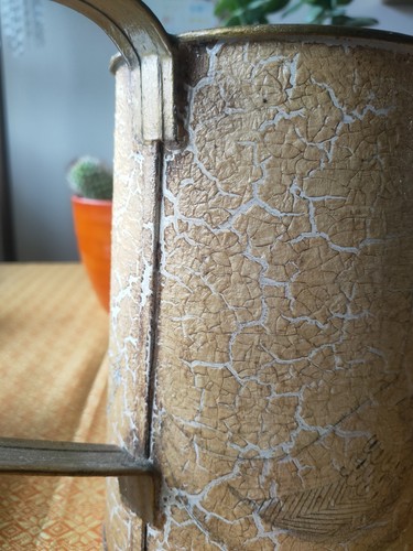 Contemporary Fine Art galvanized zinc jug with Geese Mothers and Goslings scene - Picture 8 of 15