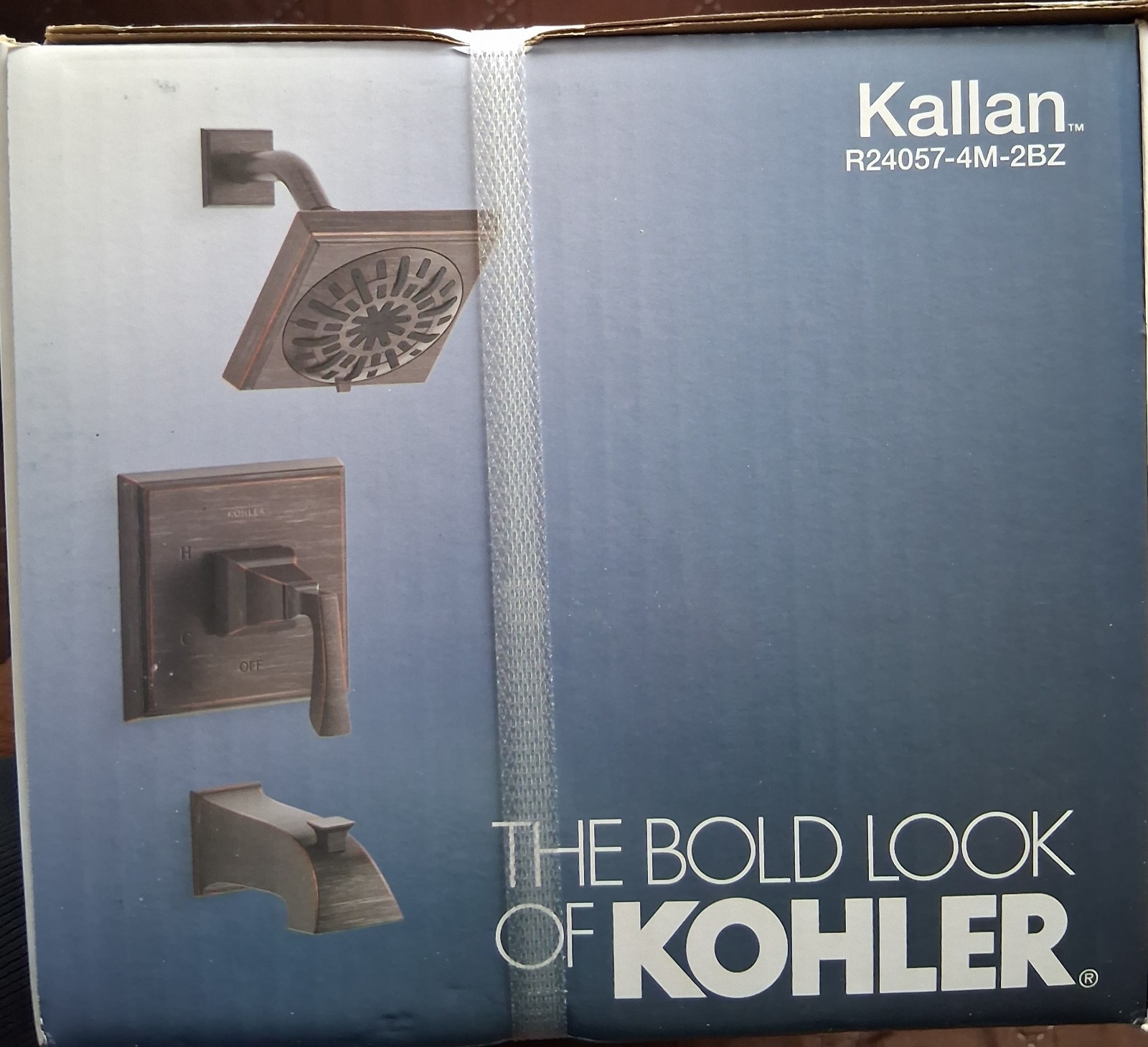 Kohler Kallan 3 SPRAY TUB AND SHOWER FAUCET OIL RUBBED BRONZE VALVE INCLUDED New