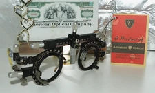 VTG 1940 AMERICAN OPTICAL UNIVERSAL OPTOMETRY STEAMPUNK TRAIL FRAME BOX 40 AO RB