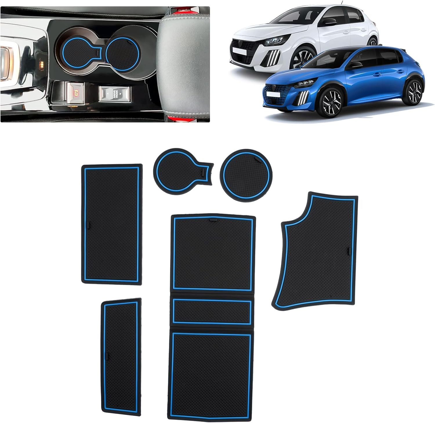 Set Tappetini Gomma 3D Peugeot 208 2020-2024 2025 Automatico