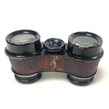 v754 Vintage Antique-style Opera Theater Glasses Miniature Binoculars Black Case