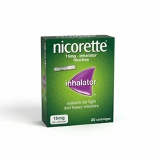 Nicorette Inhalator 15 mg 20 Cartridges Stop Smoking Aid Brand New