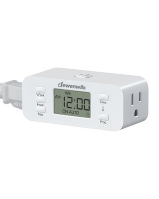 7 Day Heavy Duty Timers for Electrical Outlets, Dual Outlet Digital Timer, 125V