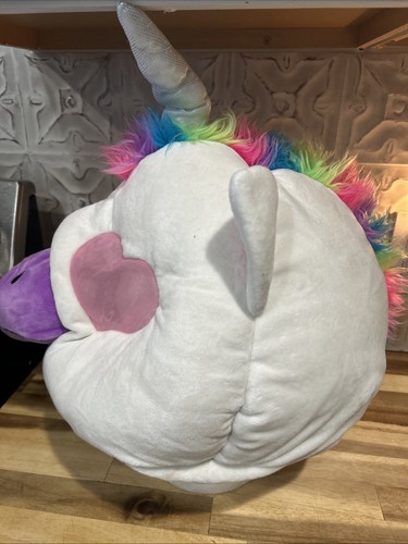 Costume Halloween Peluche Cappello Maschera GIGANTE Unicorno Emoji Morbido ENORME Divertente Cosplay - Foto 2 di 4