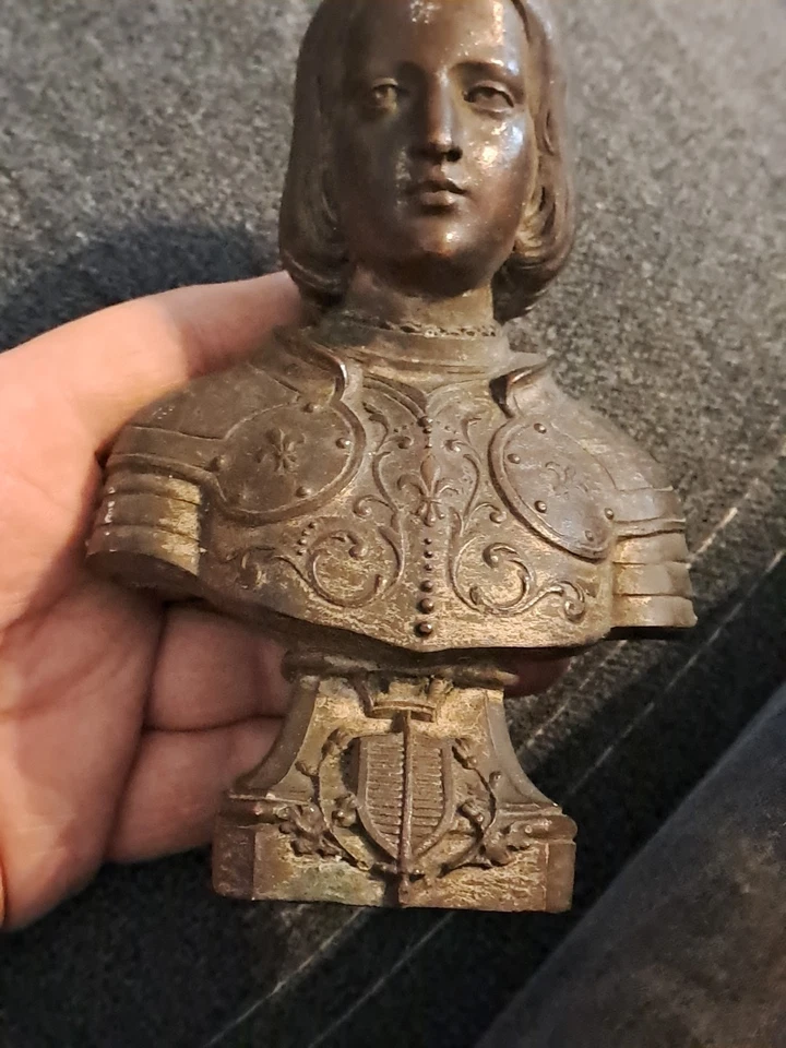 Buste Ancien Jeanne D'arc Régule 19ème Napoléon III Art Nouveau Signé - Photo 2/4