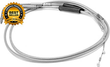 Extended Length 44" Throttle and Idle Cable Kit Compatible with Harley