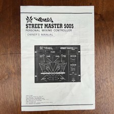 VINTAGE VESTAX STREET MASTER 5005 PERSONAL MIXING CONTROLLER OWNER'S MANUAL