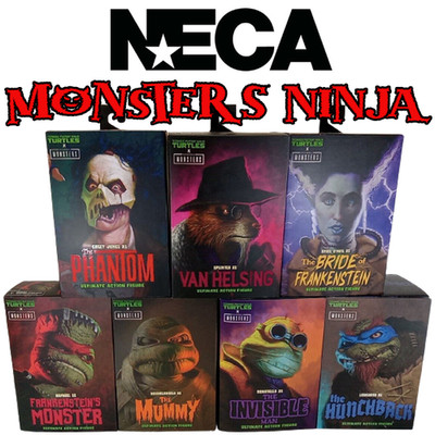 Universal Monsters X Tortugas Ninja Set De 7 Figuras Neca TMNT Ninja Turtles