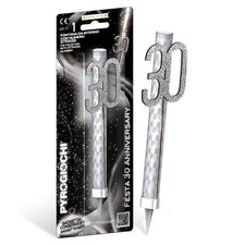 Candela fontana pirotecnica per torte Pyrogiochi numero 30 strass