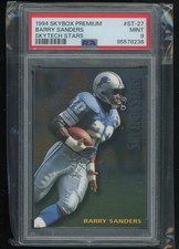 1994 SkyBox Premium #ST-27 Barry Sanders SkyTech Stars Pop 5 PSA 9