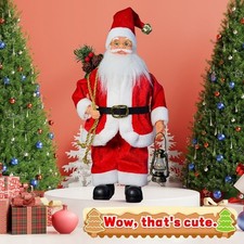 15.75" Santa Figure, Santa Christmas Doll, Santa Claus Collectible Doll .