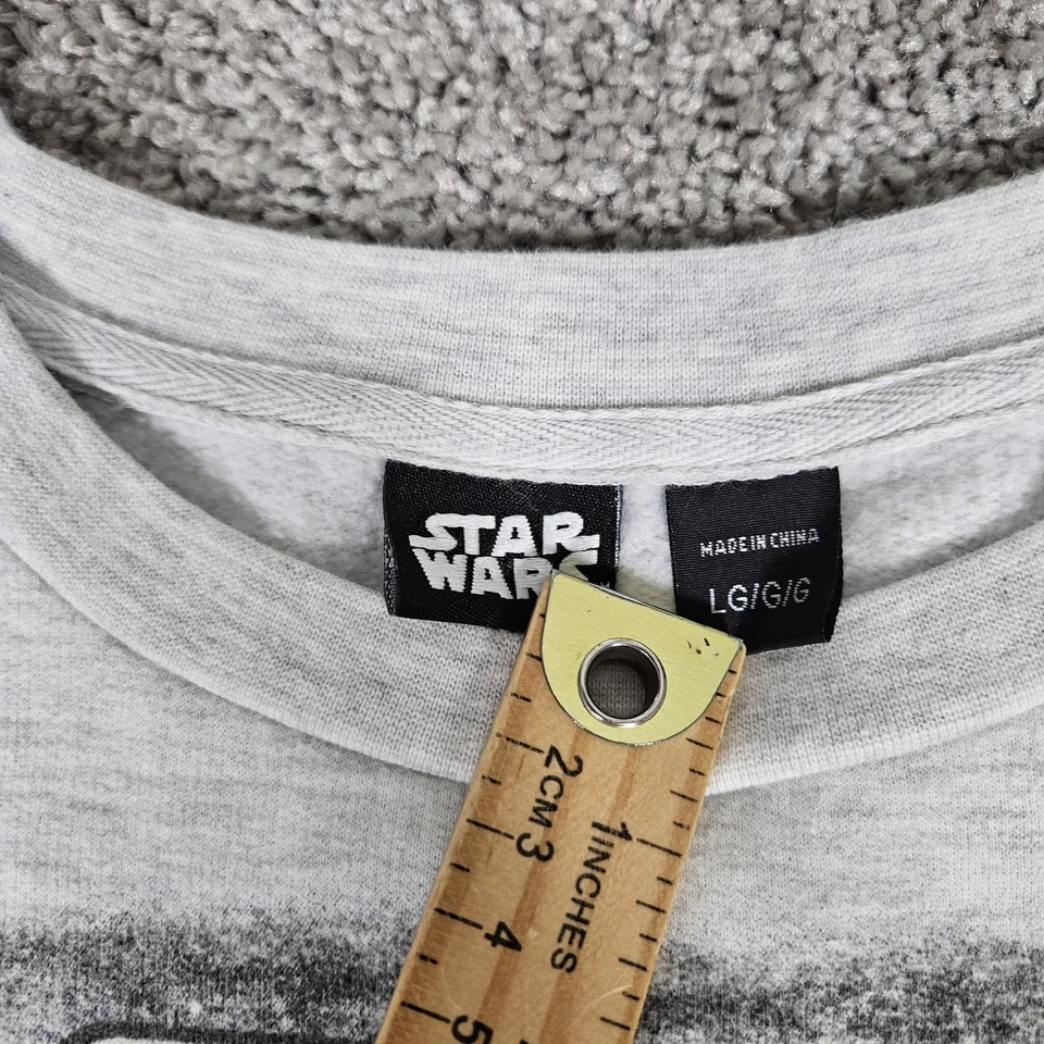 Sudadera Star Wars Adulto Grande Gris Episodio IV 4 Cuello Redondo Ciencia Ficción Cultura Pop Foto 3 de 4