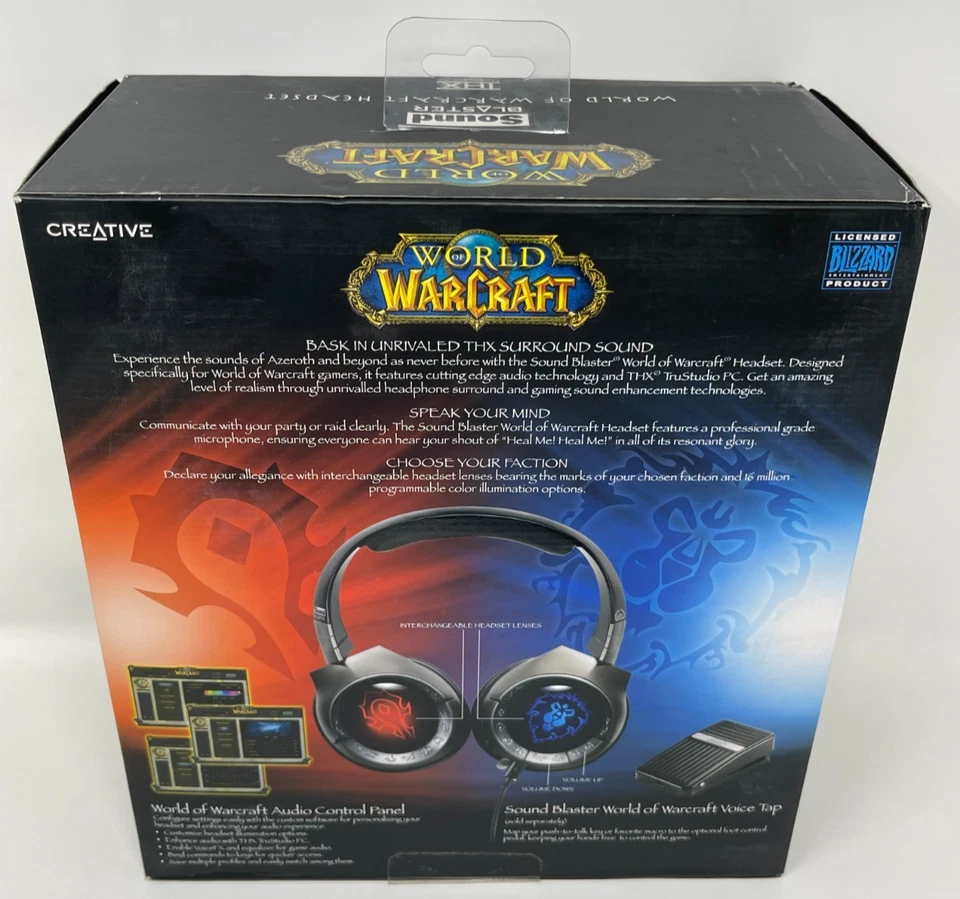 Creative Sound Blaster World of Warcraft WOW USB Wired Headset Gaming Headphones - Image 2 of 4