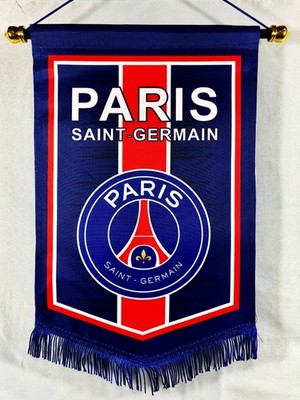 Paris Saint Germain PSG Pennant Flag Double Sided Soccer 14 inches by 11 inches