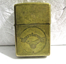 Zippo Lighter - Harley Davidson - Bradford PA. Made in USA - Brass - J 01