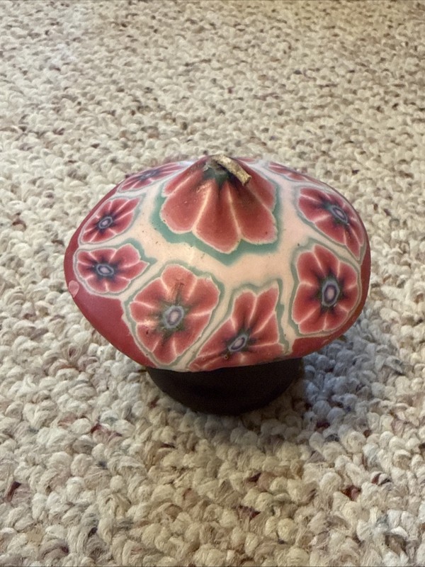 Vintage Retro Mushroom Candle Hippie Old