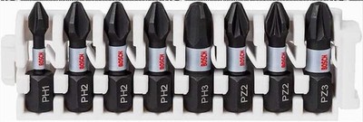 Bosch Schrauberbit-Set Impact Control 8-teilig PH1-PH3/PZ2-PZ3 25 mm 2608522323