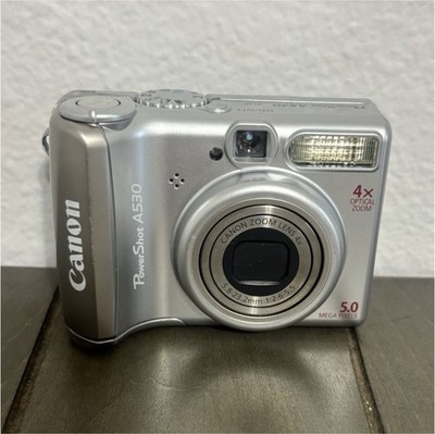 Canon PowerShot A530 compact camera 5.0MP 4x optical zoom autofocus silver 